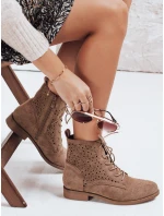 Dámske šnurovacie topánky coffee FashionStreet ZY1151