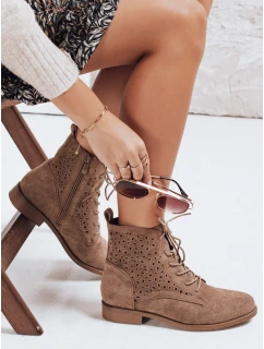 Dámske šnurovacie topánky coffee FashionStreet ZY1151