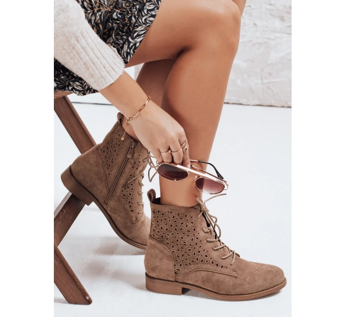 Dámske šnurovacie topánky coffee FashionStreet ZY1151