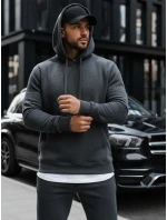 Pánska mikina s kapucňou antracitová BX2085