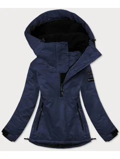 Tmavomodrá dámska zimná bunda klokanka (b2361)