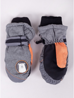 Yoclub Detské zimné lyžiarske rukavice REN-0229C-A110 Grey