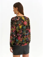 Dámska blúzka SBD1480 čierna s potlačou - FPrice Dámska blúzka SBD1480 čierna s potlačou - FPrice