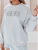 Dámská oversize mikina s výšivkou modrá Dstreet model 21989242 - FashionStreet