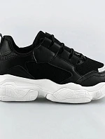 Čierne dámske šnurovacie tenisky "sneakers" (172)