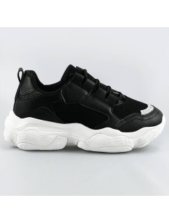 Černé dámské šněrovací tenisky "sneakers" (172)
