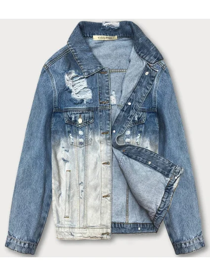 Svetlomodrá dámska džínsová bunda typu "ombre" (LG396) Svetlomodrá dámska džínsová bunda typu "ombre" (LG396)