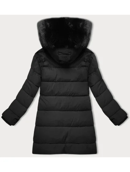 Černá dámská zimní bunda s kapucí model 22041631 - J.STYLE