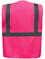 Yoko HVW 801 Hi-Vis multifunkčná vesta 79.W801 ružová