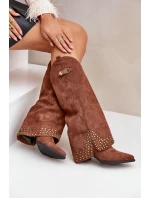 Kozačky S  Na Podpatku Hnědé model 21681443 - Boto