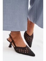 Dámské Sandály na Podpatku Černé model 22027878 - Boto