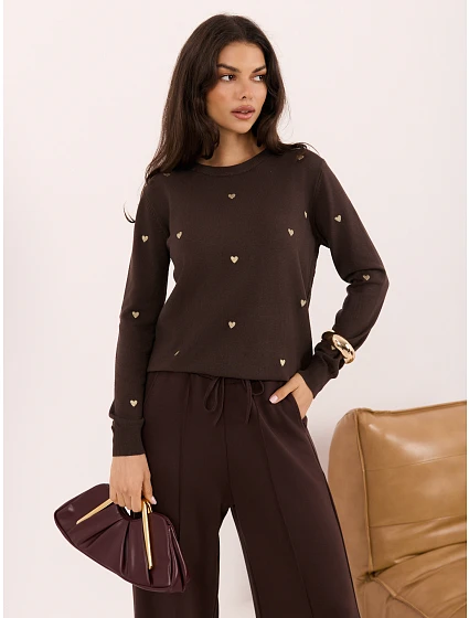 Sweter IR SW model 22400986 brązowy - FPrice Sweter IR SW model 22400986 brązowy - FPrice