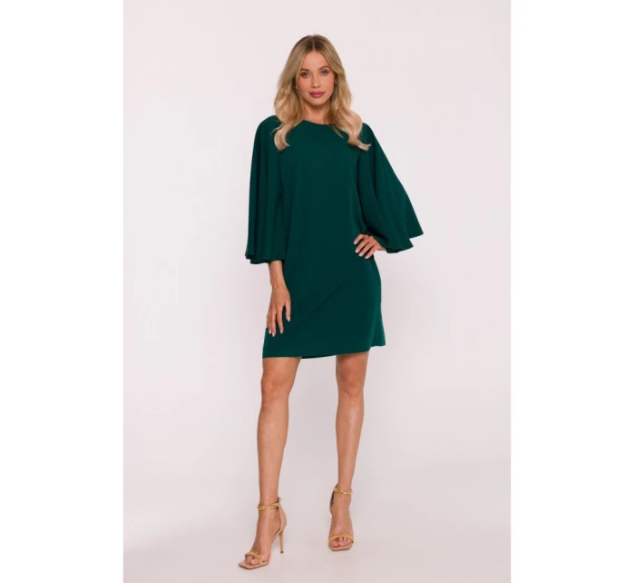 S426 Mini šaty s netopierími rukávmi - zelené S426 Mini šaty s netopierími rukávmi - zelené