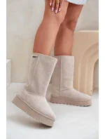 Snežnice s vysokou platformou Big Star OO274894 Light Beige Snežnice s vysokou platformou Big Star OO274894 Light Beige