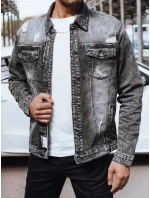 Pánska džínsová bunda čierna FashionStreet TX4696