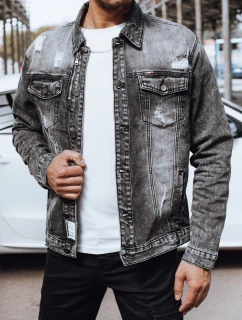 Pánska džínsová bunda čierna FashionStreet TX4696