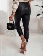 Dámske voskované nohavice SKINLOVE s vysokým pásom čierne FashionStreet UY2198 Dámske voskované nohavice SKINLOVE s vysokým pásom čierne FashionStreet UY2198
