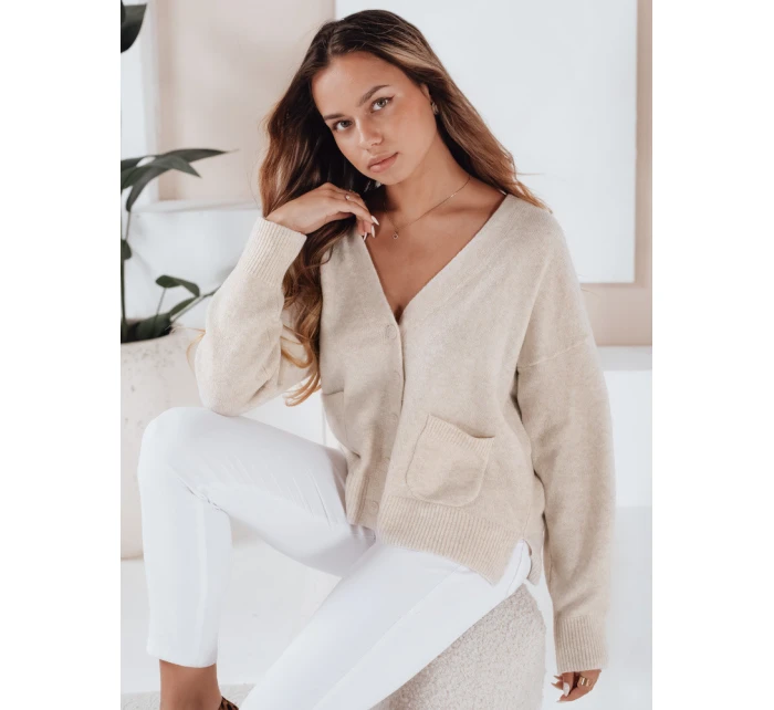 Dámský svetr ecru Dstreet model 21990990 - FashionStreet