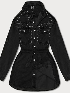 Černá dámská džínová oversize bunda model 18568433 - A'DORO