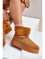 Sněhule na platformě s kožíškem Big Star model 21677558 Camel - Big Star Shoes Sněhule na platformě s kožíškem Big Star model 21677558 Camel - Big Star Shoes