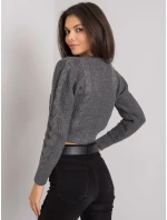 Dámský svetr LC SW model 15826246 tmavě šedý - FPrice Dámský svetr LC SW model 15826246 tmavě šedý - FPrice