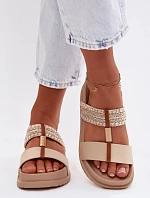 Dámske ponožky na platforme ZX6092-2 226369 beige - Sweet Shoes