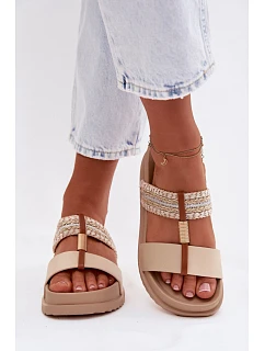 Dámske ponožky na platforme ZX6092-2 226369 beige - Sweet Shoes