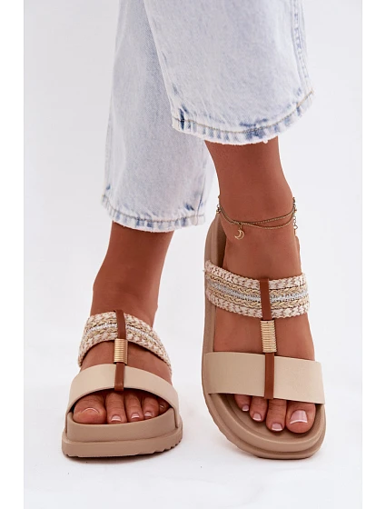 Dámske ponožky na platforme ZX6092-2 226369 beige - Sweet Shoes