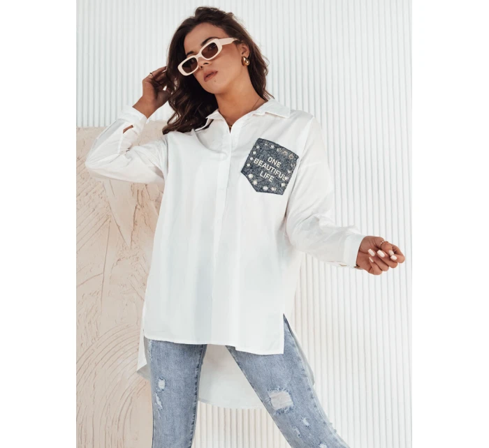 Dámská košile bílá Dstreet model 21974046 - FashionStreet Dámská košile bílá Dstreet model 21974046 - FashionStreet