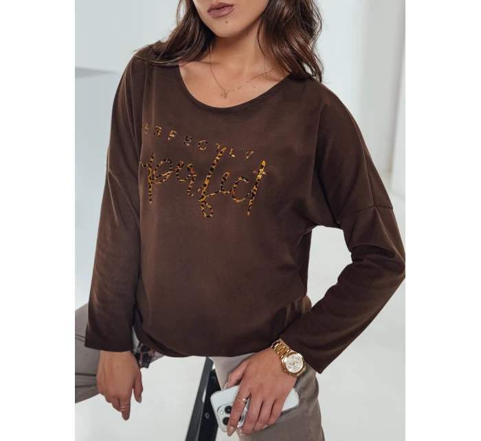 Dámska oversize blúzka PERFSTYLE chocolate FashionStreet RY2667