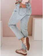 Dámské džínové kalhoty slim fit s páskem modré Dstreet model 21983375 - FashionStreet