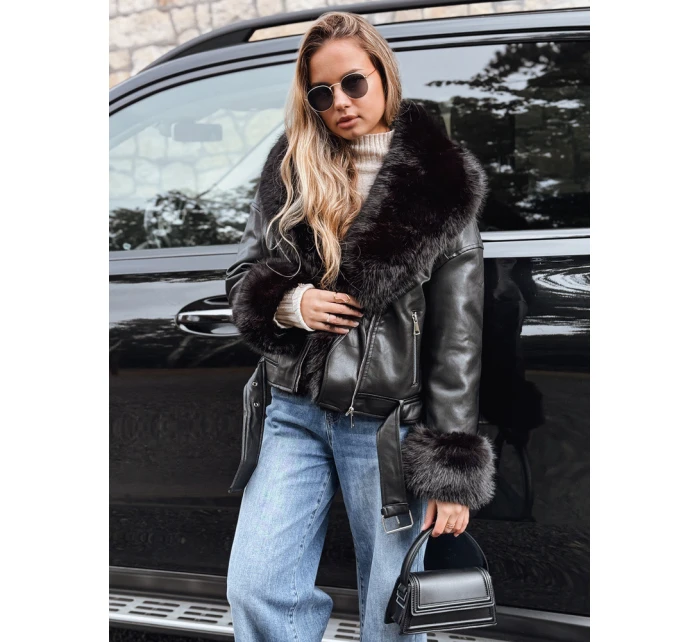 Dámská bunda ramones s kožešinou černá Dstreet model 21993128 - FashionStreet