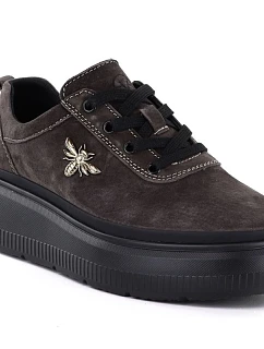 Vinceza 41523 dámske hnedé kožené topánky na platforme