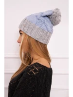Paris fleecová čiapka K212 svetlo modrá + svetlo šedá Paris fleecová čiapka K212 svetlo modrá + svetlo šedá