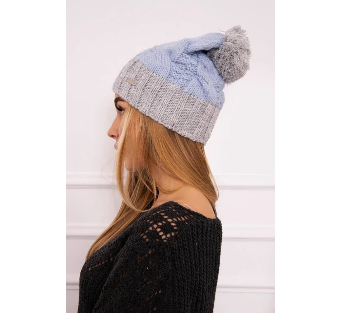 Paris fleecová čiapka K212 svetlo modrá + svetlo šedá Paris fleecová čiapka K212 svetlo modrá + svetlo šedá