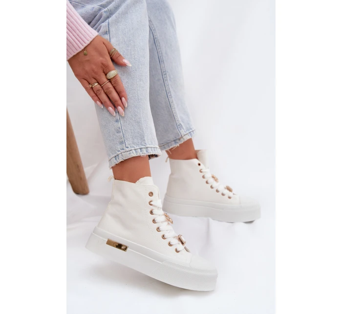 Dámské tenisky na platformě s bílé model 21919384 - Boto