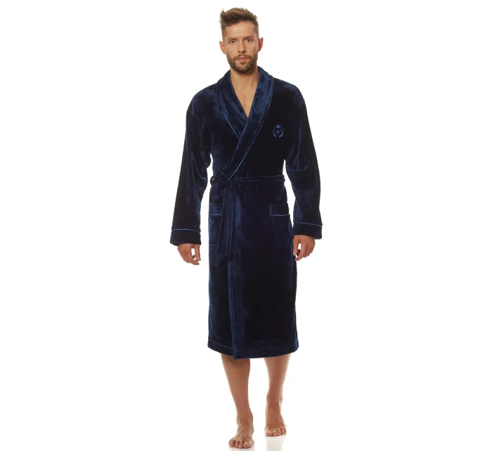 Pánský župan 2111 model 21865050 tm. modrá L&L - L&L Pánský župan 2111 model 21865050 tm. modrá L&L - L&L