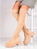 Jedinečné hnedé dámske topánky na širokom podpätku Jedinečné hnedé dámske topánky na širokom podpätku