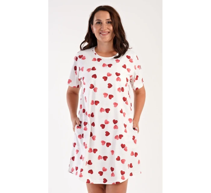 Dámské domácí šaty s krátkým rukávem model 18977131 - Vienetta Dámské domácí šaty s krátkým rukávem model 18977131 - Vienetta
