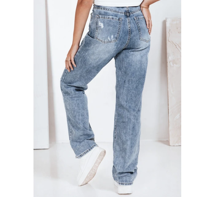 Dámské džínové kalhoty s dírami modré model 21992810 - Dstreet Dámské džínové kalhoty s dírami modré model 21992810 - Dstreet