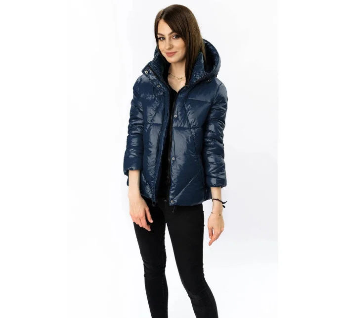 DAMSKA KURTKA PIKOWANA Z KAPTUREM GRANATOWA model 21242351 - Libland
