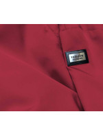 Tmavočervená tenká dámska bunda s ozdobnou lemovkou (B8142-27)