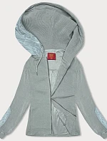 Dámska pruhovaná mikina v mätovej farbe (AMG-311)