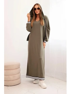 Komplet dámský s viskózou s rozepínací mikinou a dlouhou model 21268143 fango - K-Fashion