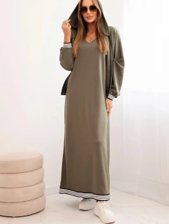 Komplet dámský s viskózou s rozepínací mikinou a dlouhou model 21268143 fango - K-Fashion