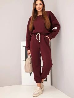 Súprava mikina + nohavice butter dark burgundy