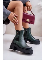 Kožené Zateplené Boty S Dekorací model 21673735 - Zazoo