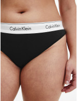 Dámske tangá Plus Size Thong Modern Cotton 000QF5117E001 čierna - Calvin Klein