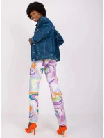 Dámska tmavomodrá voľná džínsová bunda (CKT-02)