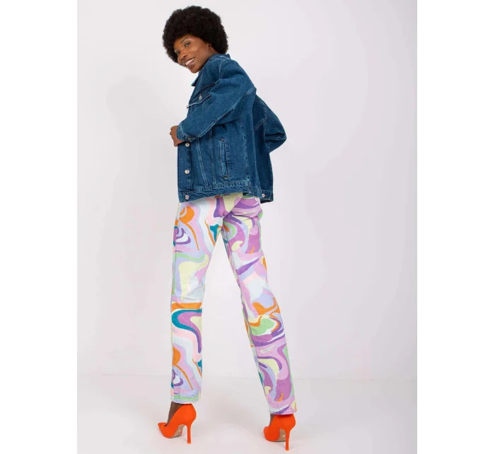 Dámska tmavomodrá voľná džínsová bunda (CKT-02)